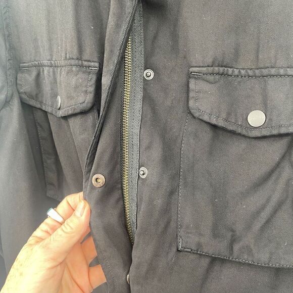 Pistola Women's Turtleneck Long Sleeve Black Moto Jacket Size M - Picture 7 of 9